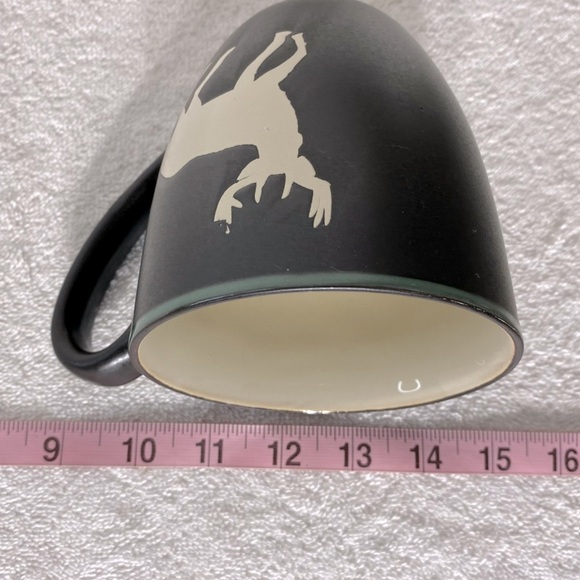 Bass Pro Shops Black Cream Ceramic Coffee Cup Mug With Deer - Picture 3 of 9